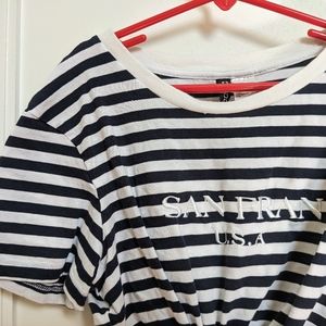 H&M Striped San Fran Crop Top